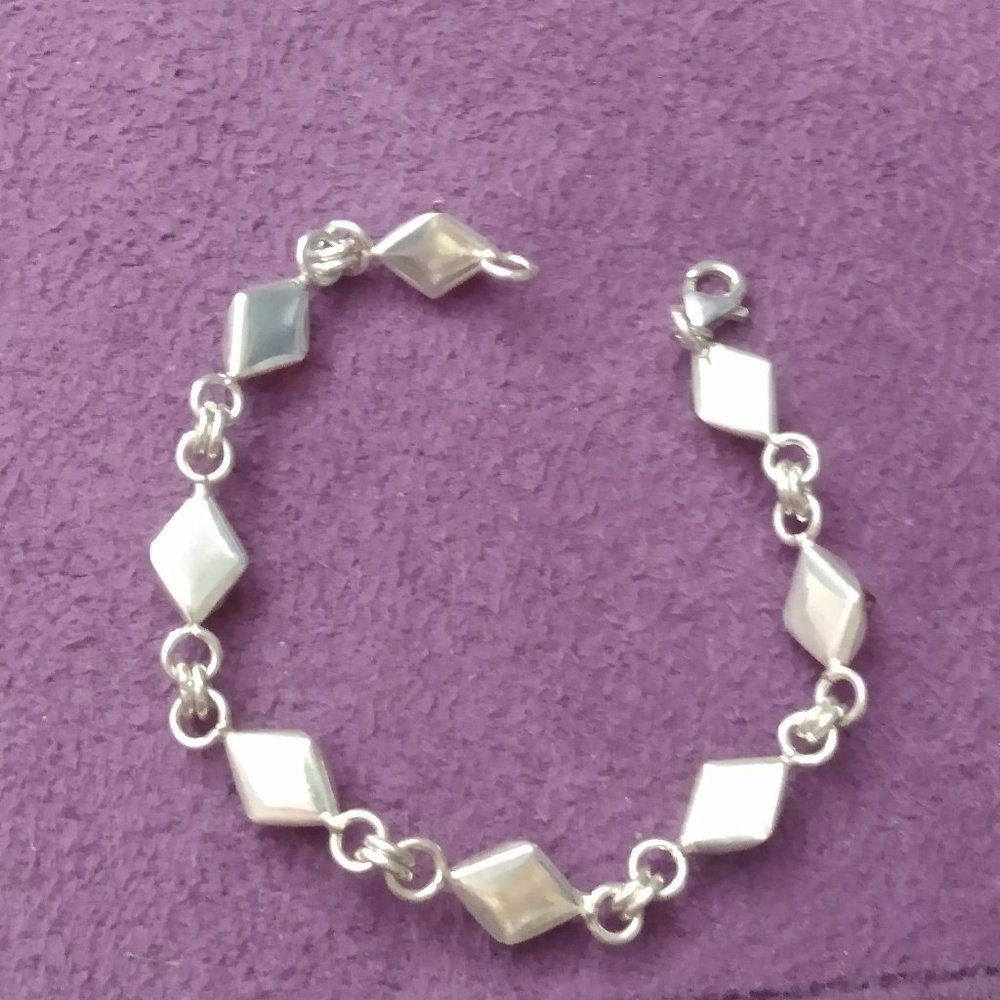 Sterling Silver Amber Bracelet - Picture 2 of 2